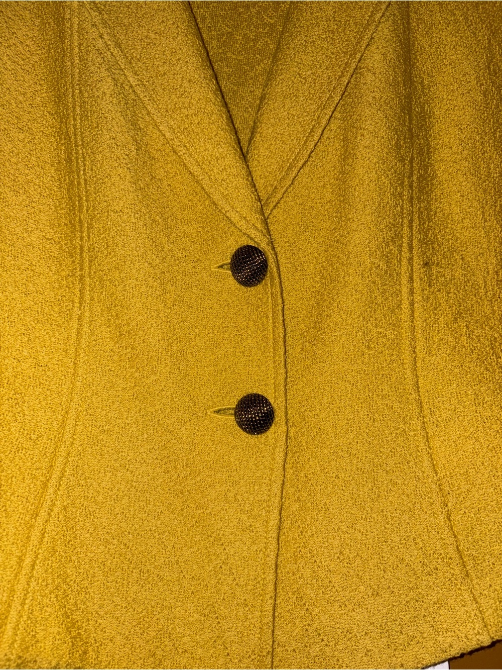 St. John Yellow Textured Knit Blazer - Picture 3 of 14